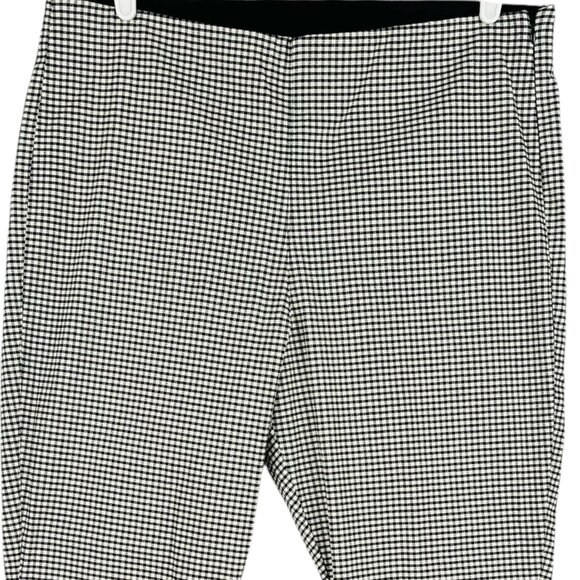 Old Navy Women's Black Tan Stretch Houndstooth Ankle Pants Size 14 Zip Side NWOT - Picture 3 of 12